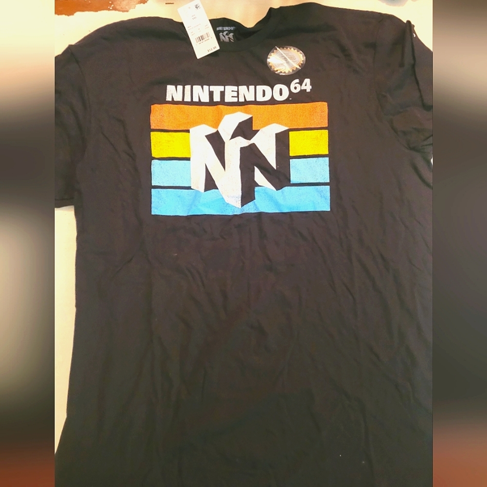 Nintendo 64 Black New T-shirt. SIZE 2XL